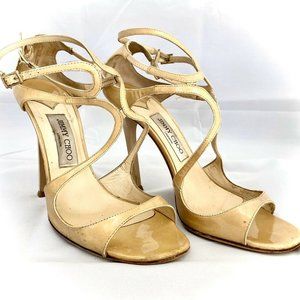 Cettire Jimmy Choo Lang Patent Leather Sandals